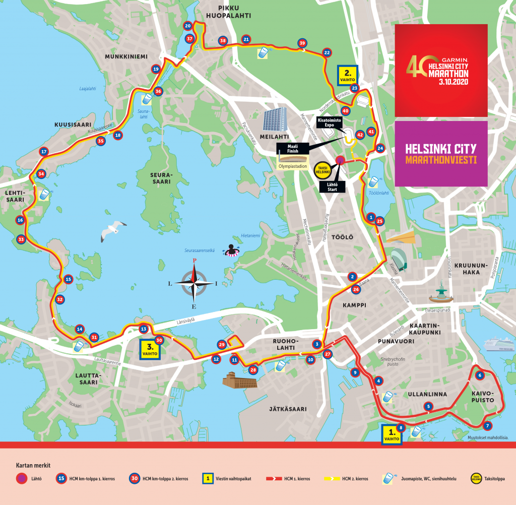 helsinki maraton reitti